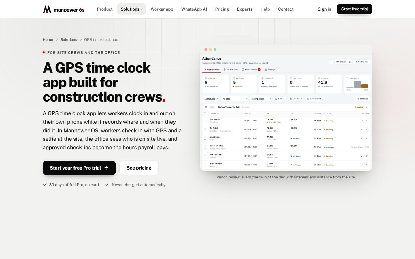 Construction company, Israel — project screenshot 2